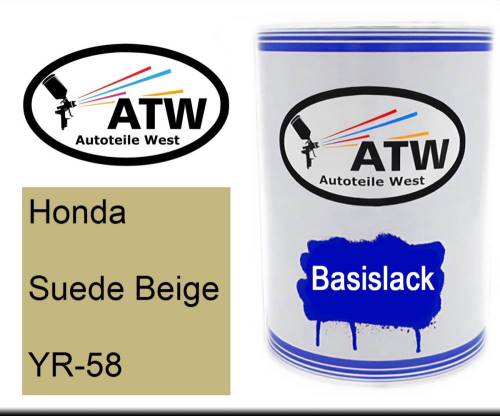 Honda, Suede Beige, YR-58: 500ml Lackdose, von ATW Autoteile West.